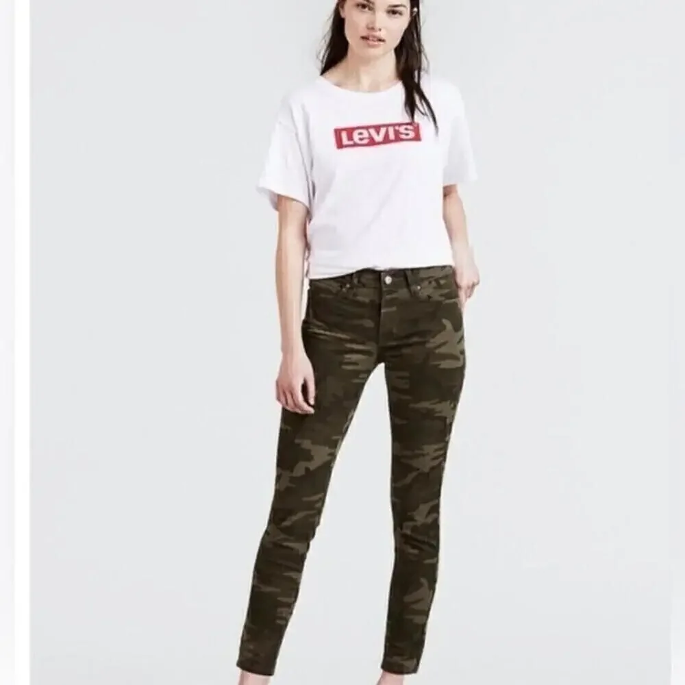 New LEVI'S Women's 711 Skinny Ankle, pants Jeans camo size 00, waist 24